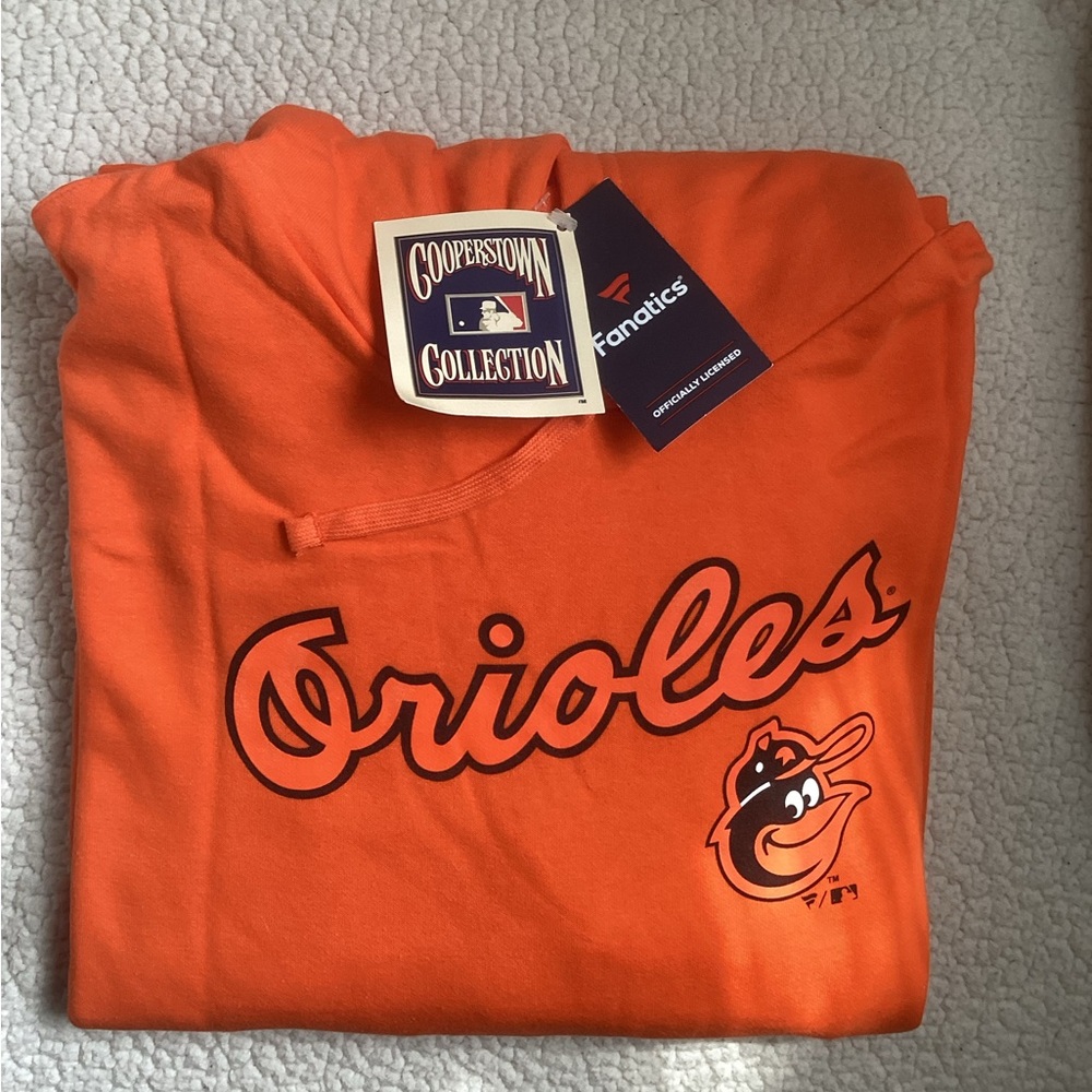 Baltimore Orioles Cooperstown Collection Fanatics Orange Hoodie, 2XL